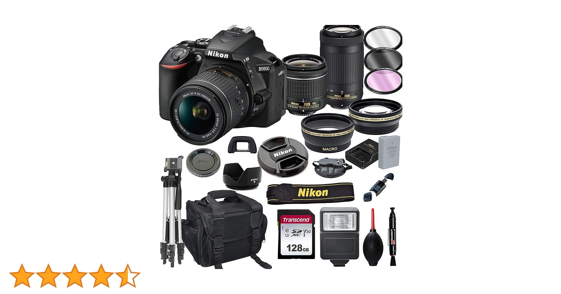 【3連休限定】Nikon D5600 AF-P DX 18-55mm VR Buy (Refurbished) Nikon D5600 Digital Camera 18-55mm VR Kit (Black